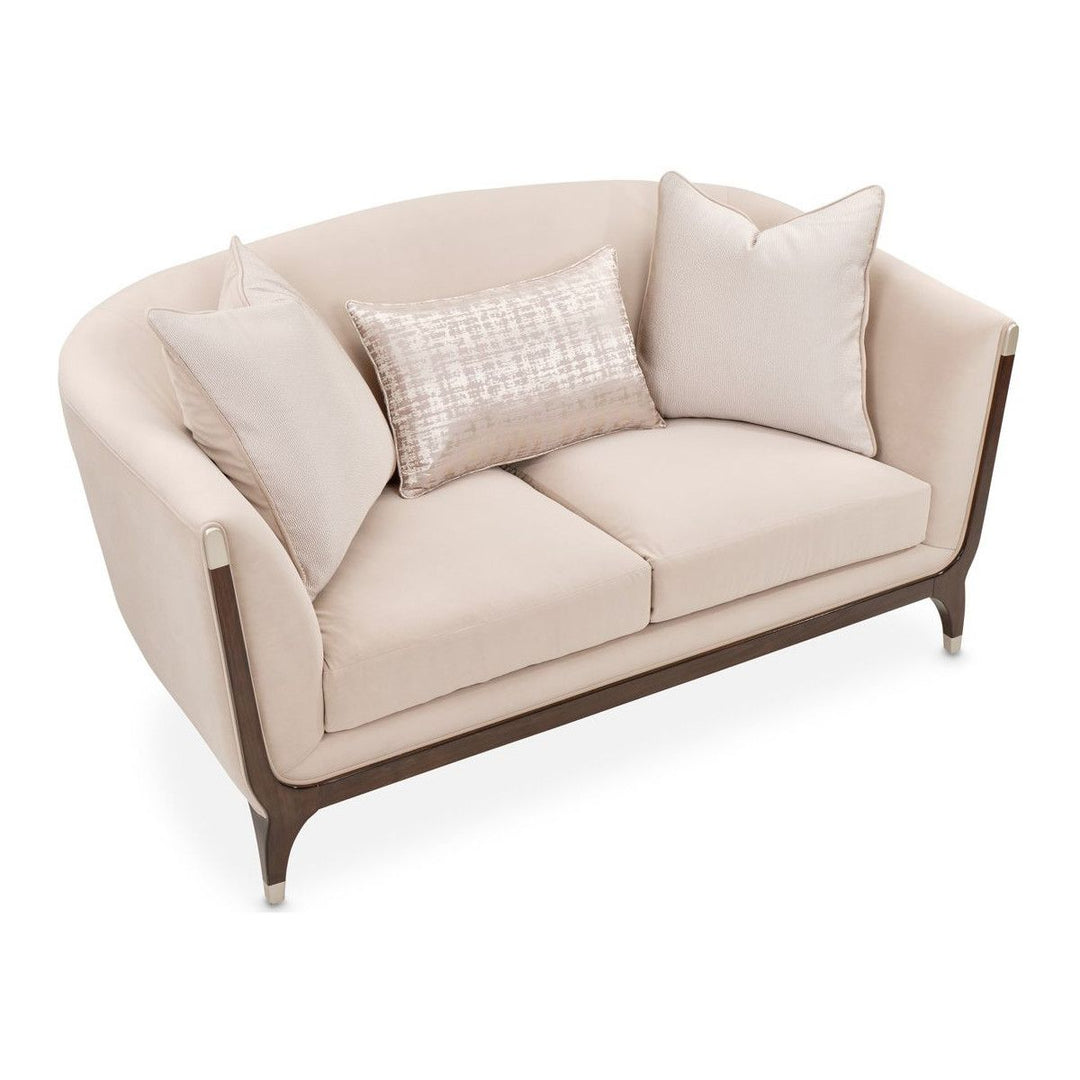 AICO Paris Chic Loveseat in Tiramisu Espresso Finish