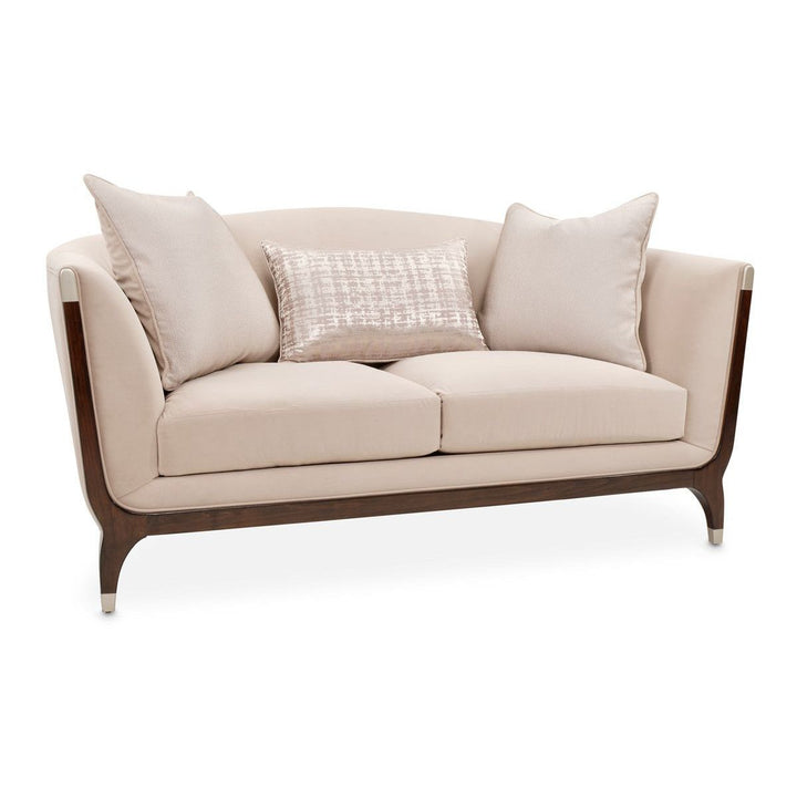 AICO Paris Chic Loveseat in Tiramisu Espresso