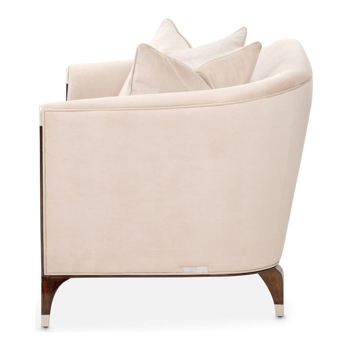 AICO Paris Chic Loveseat in Tiramisu Espresso