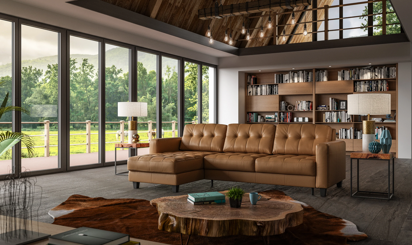 Luonto Noah L-Shaped Sectional Sofa Sleeper with Flip Function