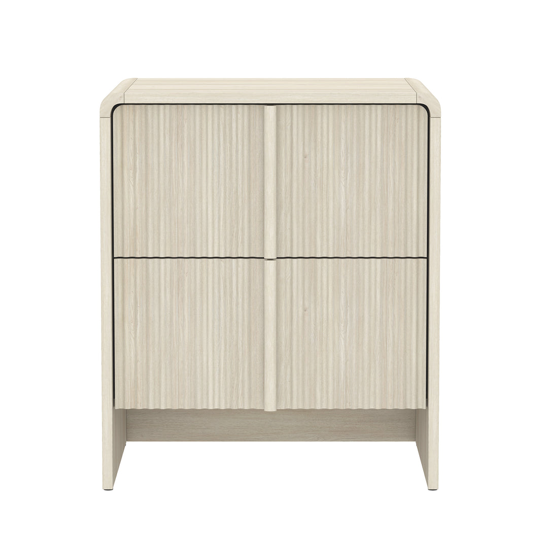 Novara 22" Nightstand in Whitewashed Oak (2-Drawer)