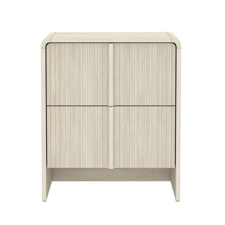 Novara 22" Nightstand in Whitewashed Oak (2-Drawer)