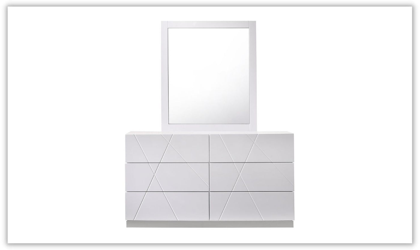 Naples Premium Rectangular Dresser and Mirror Set