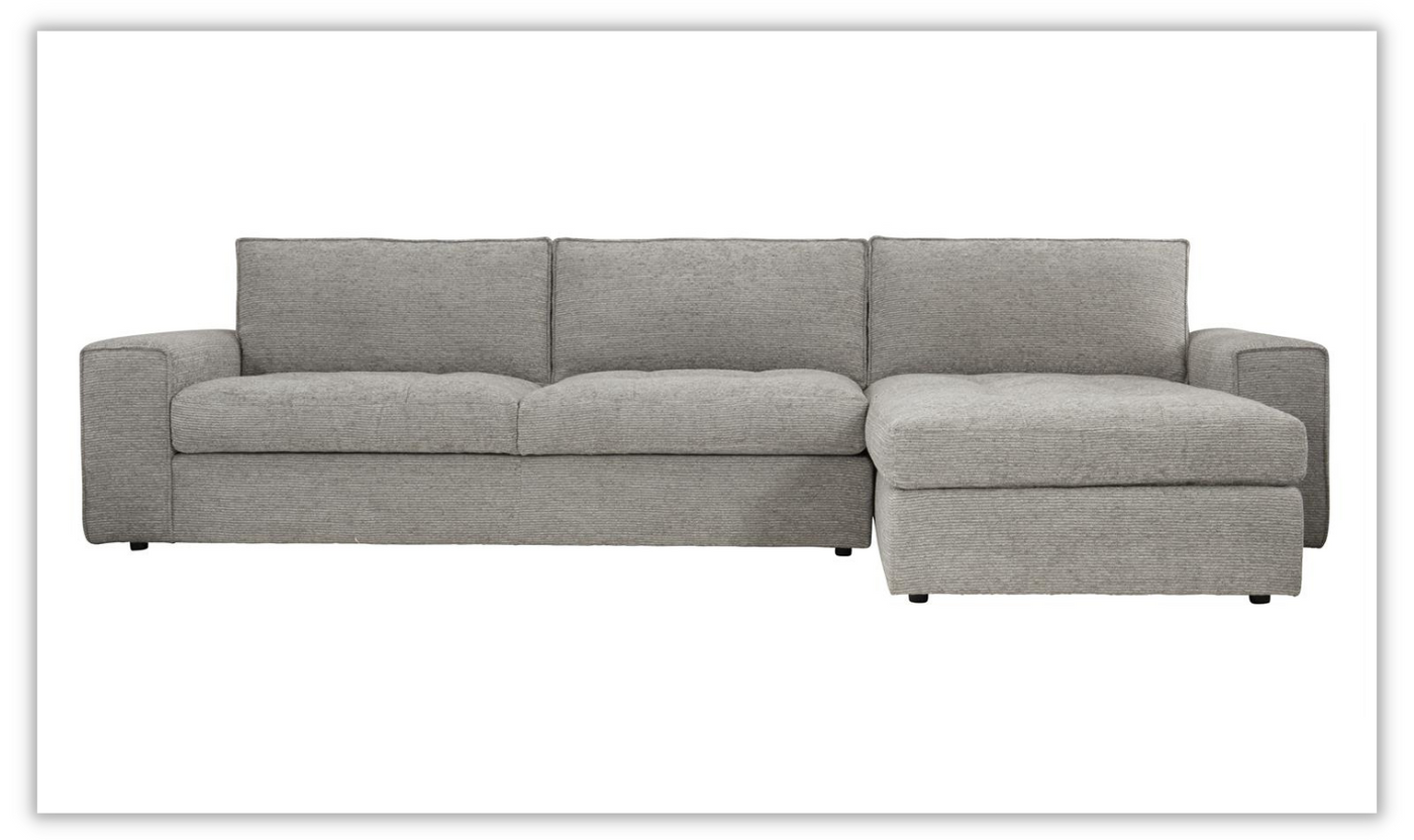Nest L-shaped Fabric Sectional in Gray