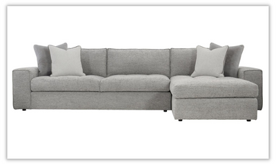 Nest L-shaped Fabric Sectional in Gray