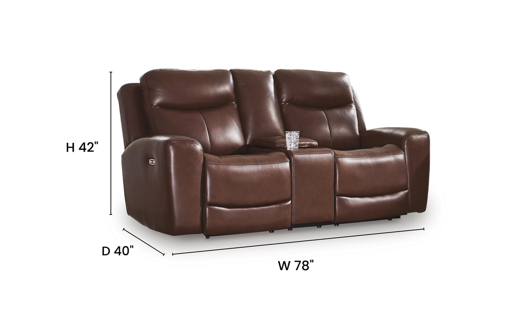 Modern Heritage Next Move Power Recliner Loveseat with Adjustable Headrest