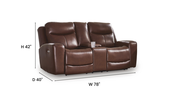 Modern Heritage Next Move Power Recliner Loveseat with Adjustable Headrest