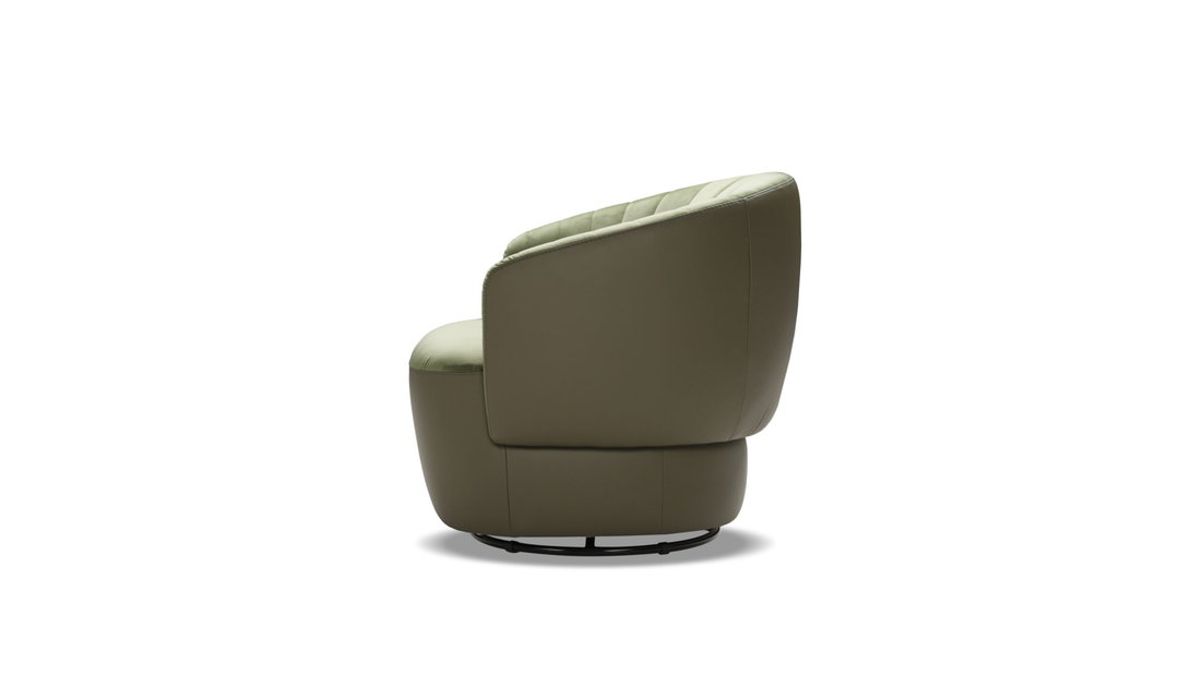 Nicoletti Italia Dotty 360° Swivel Accent Chair With Curved Back Design