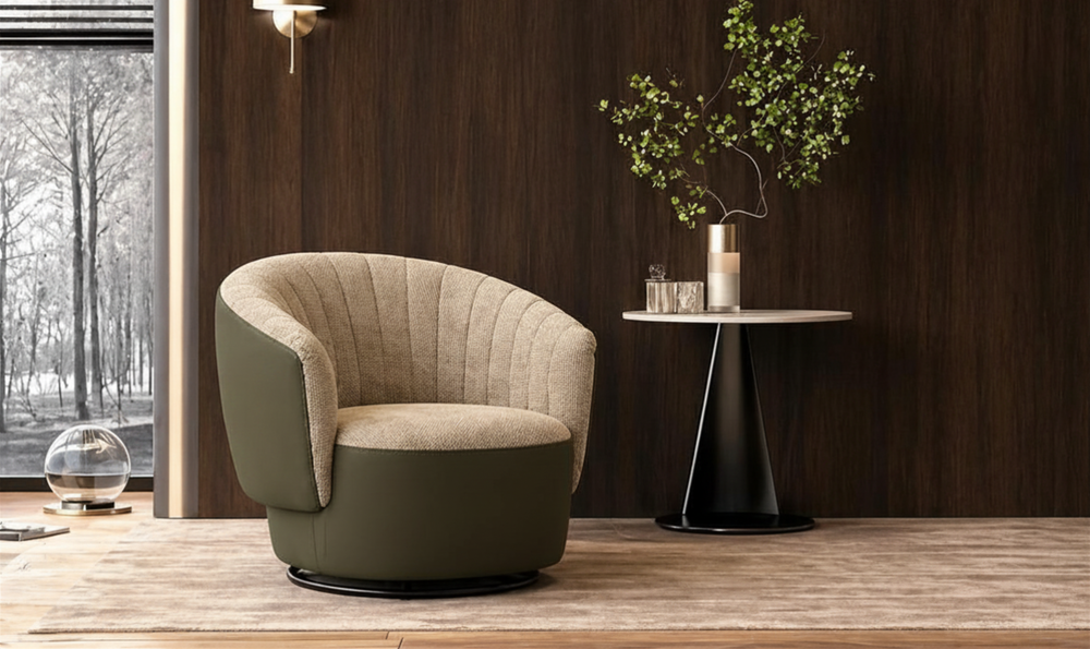 Nicoletti Italia Dotty Swivel Accent Chair - Jennifer Furniture