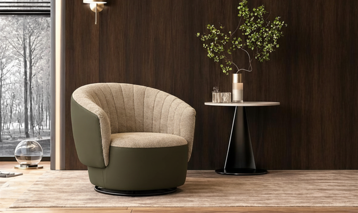 Nicoletti Italia Dotty Swivel Accent Chair - Jennifer Furniture