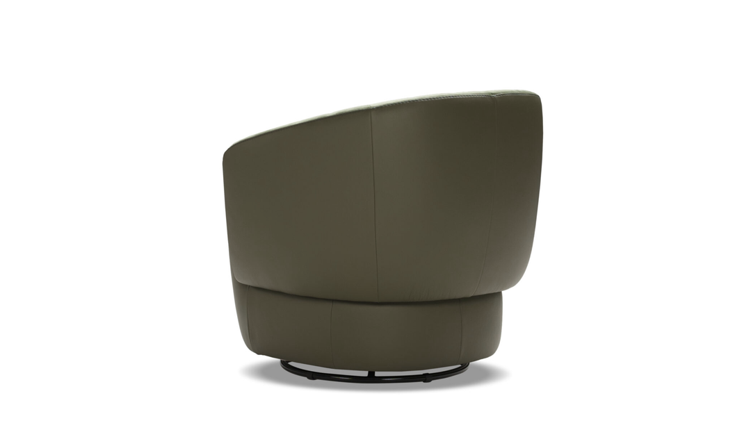 Nicoletti Italia Dotty 360° Swivel Accent Chair With Curved Back Design