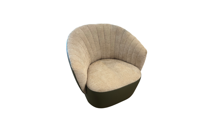 Nicoletti Italia Dotty 360° Swivel Accent Chair With Curved Back Design