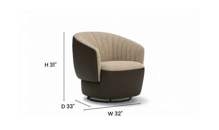 Nicoletti Italia Dotty Swivel Accent Chair - Jennifer Furniture