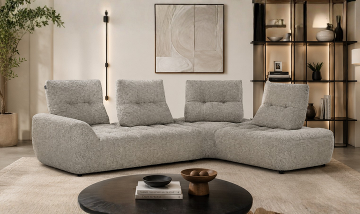 Nicoletti Italia Esprit Modular Fabric Sectional Sofa with Adjustable Backrests - Jennifer Furniture