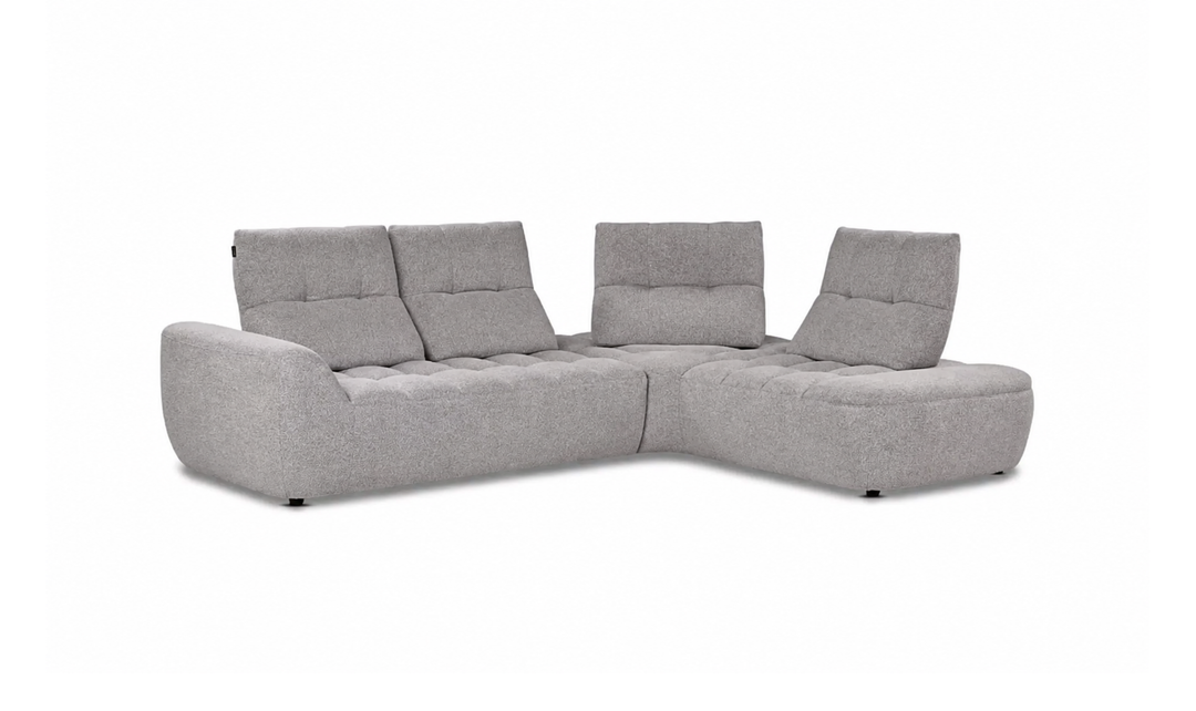 Nicoletti Italia Esprit Modular Fabric Sectional Sofa with Adjustable Backrests - Jennifer Furniture