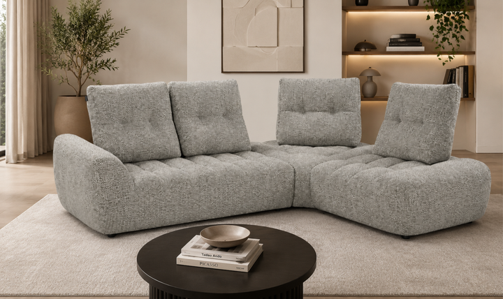 Nicoletti Italia Esprit Modular Fabric Sectional Sofa with Adjustable Backrests - Jennifer Furniture