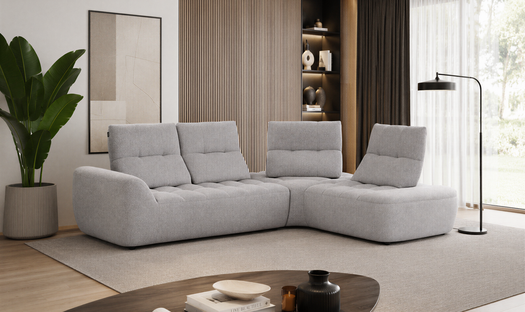 Nicoletti Italia Esprit Modular Fabric Sectional Sofa with Adjustable Backrests - Jennifer Furniture