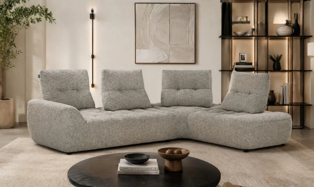 Nicoletti Italia Esprit Modular Fabric Sectional Sofa with Adjustable Backrests-Jennifer furniture