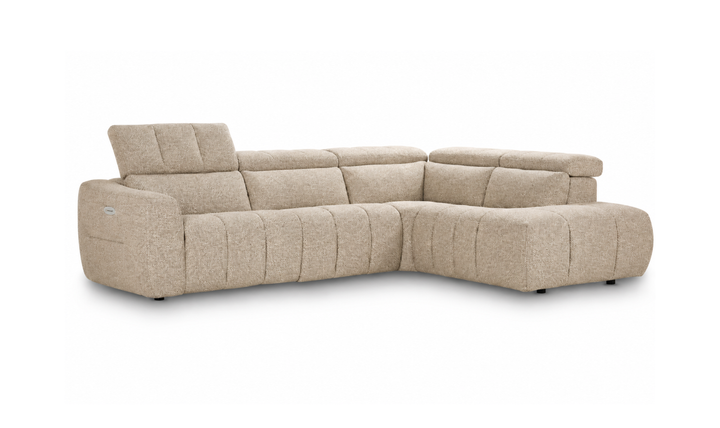 Nicoletti Italia Owen Fabric Zero Gravity Power Recliner Sectional Sofa