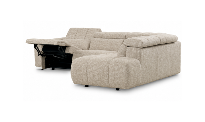Nicoletti Italia Owen Fabric Zero Gravity Power Recliner Sectional Sofa
