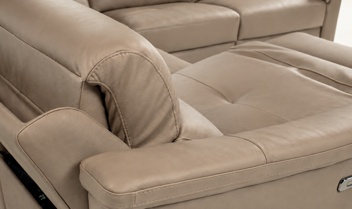 Nicoletti Italia Pasadena Leather Zero Gravity Recliner Sectional Sofa