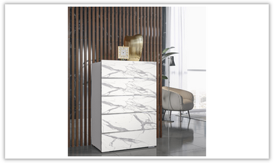 Nina Premium White Rectangular Wooden Bedroom Set with Storage