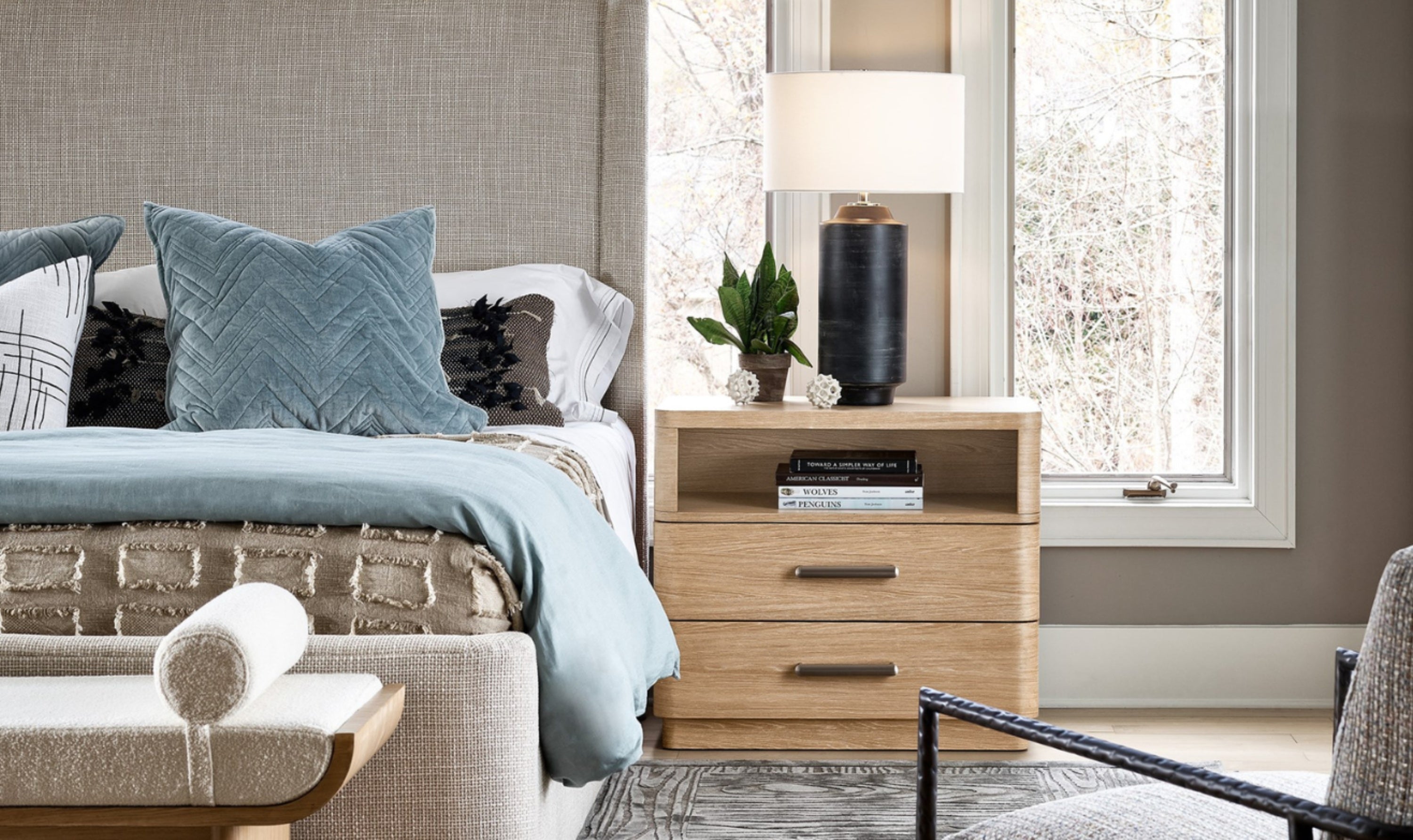 Nomad 2 Drawer Nightstand-Jennifer Furniture
