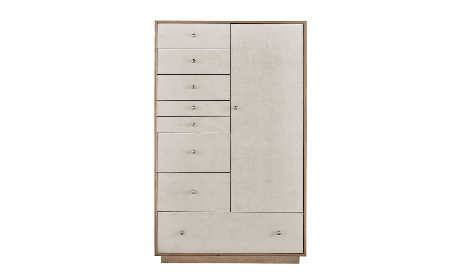 Universal Nomad Upholstered Panel Bedroom Set in Oak Finish