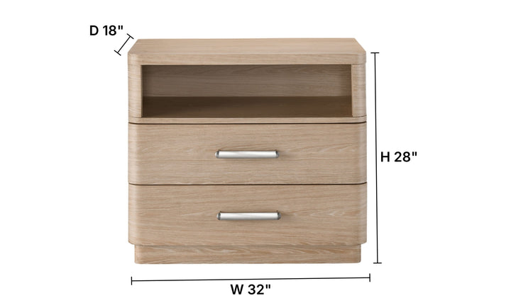 Nomad 2 Drawer Nightstand-Jennifer Furniture