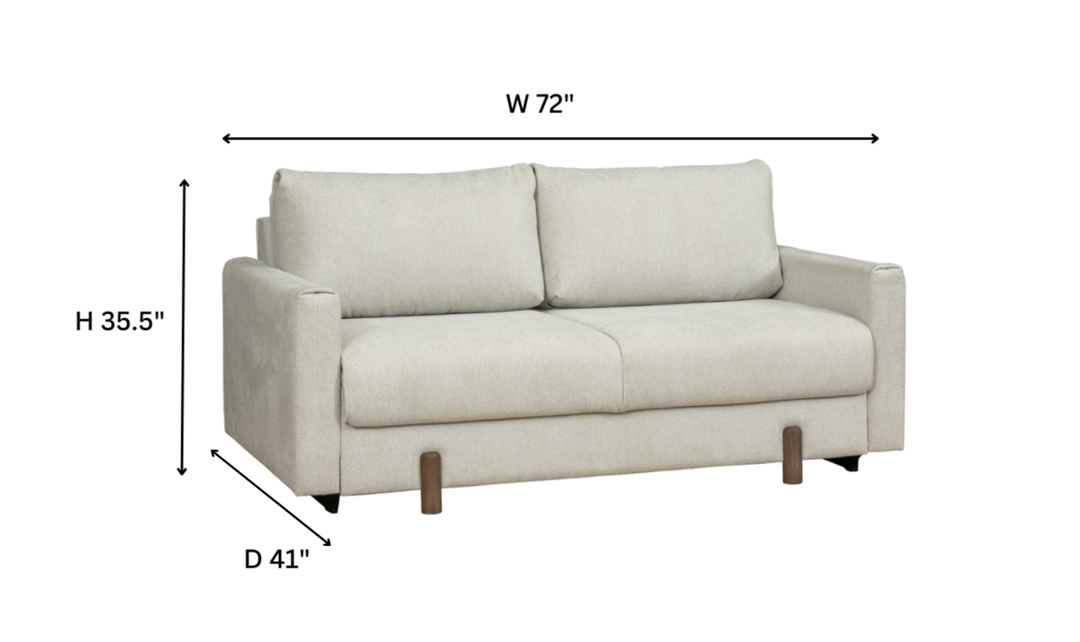 Fjords Nordic Rest Nora Queen Sleeper Sofa with Mocca Leg Finish - Jennifer Furniture
