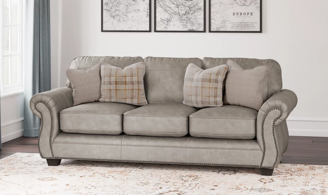 Modern Heritage Olsberg 3-Seater Fabric Sofa in Light Gray