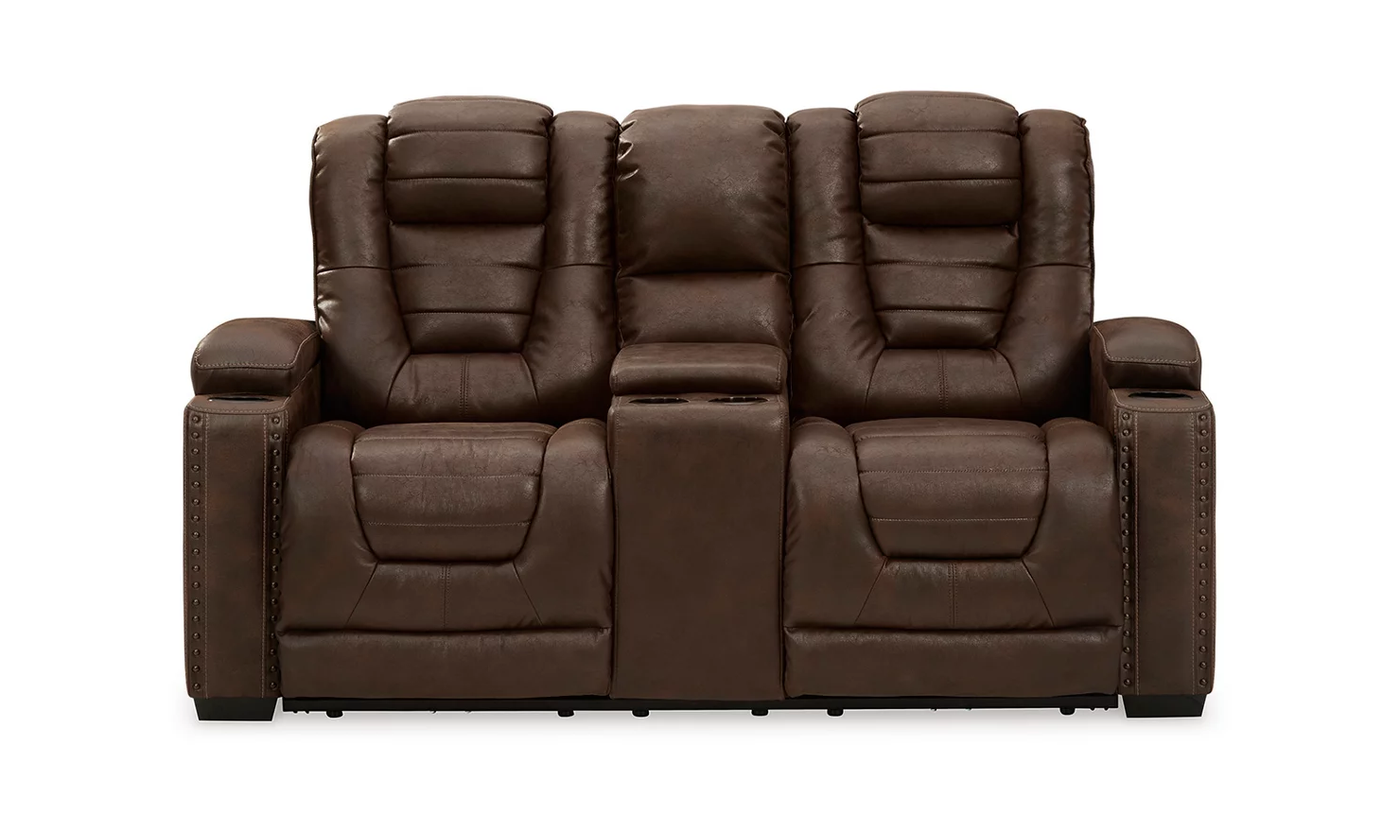 Owner's Box Power-Reclining Loveseat with Adjustable Headrest