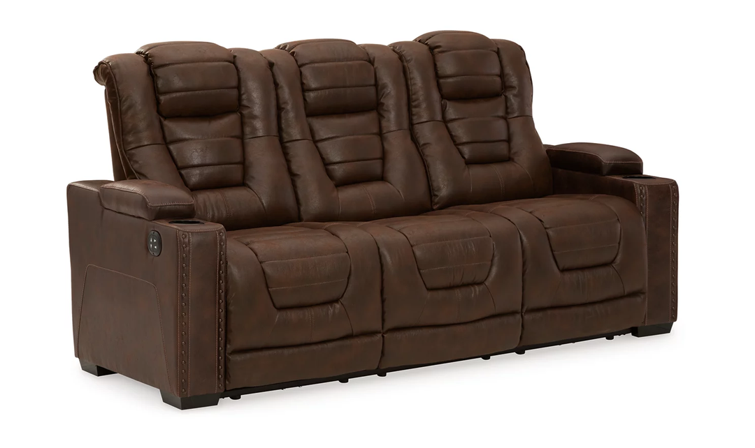 Modern Heritage Owner's Box Brown Leather Power-Reclining Living Room Set