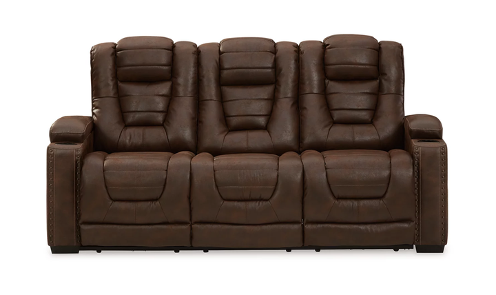 Modern Heritage Owner's Box Brown Leather Power-Reclining Living Room Set