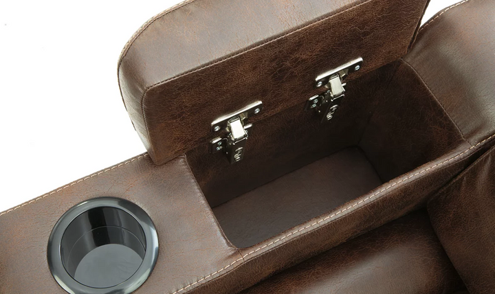 Modern Heritage Owner's Box Brown Leather Power-Reclining Living Room Set