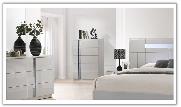 Jennifer Italia Paris Paname 5 Drawers Wooden Chest