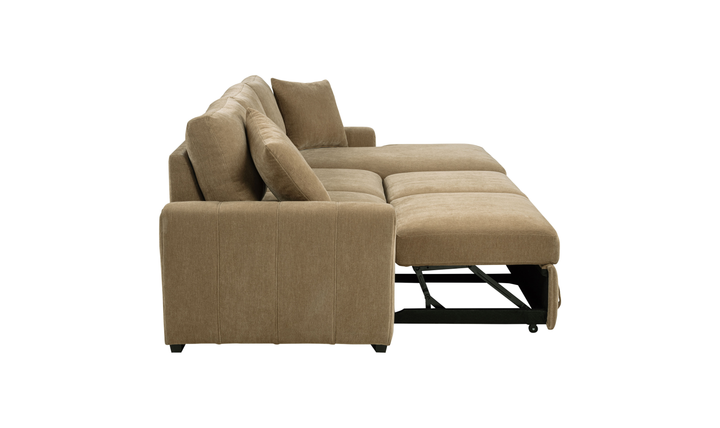 Modern Heritage Pastrana Fabric Sleeper Sectional Chaise Sofa - Jennifer Furniture