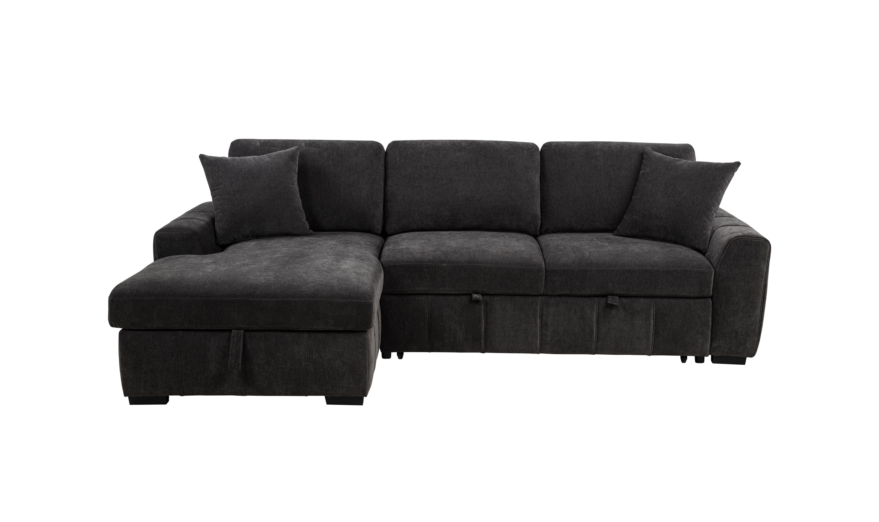 Modern Heritage Pastrana Fabric Sleeper Sectional Chaise Sofa - Jennifer Furniture