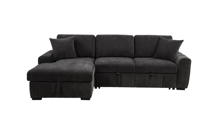 Modern Heritage Pastrana Fabric Sleeper Sectional Chaise Sofa - Jennifer Furniture