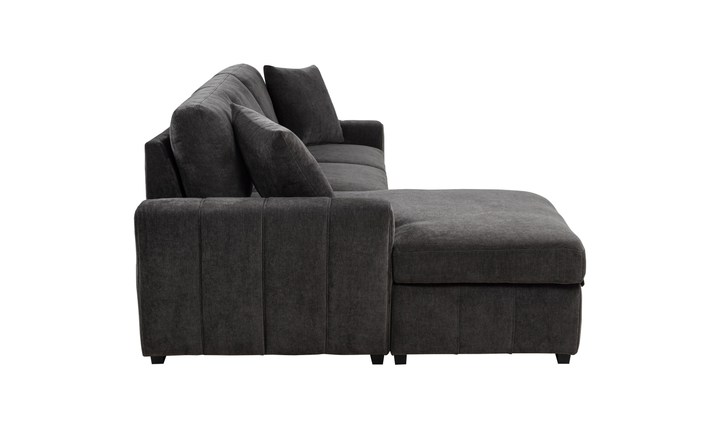 Modern Heritage Pastrana Fabric Sleeper Sectional Chaise Sofa - Jennifer Furniture