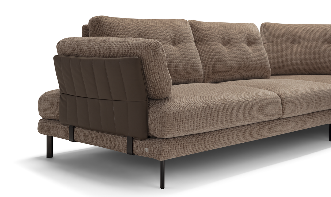 Pavone Sectional Sofa With Chaise – Contemporary L-Shaped Configuration
