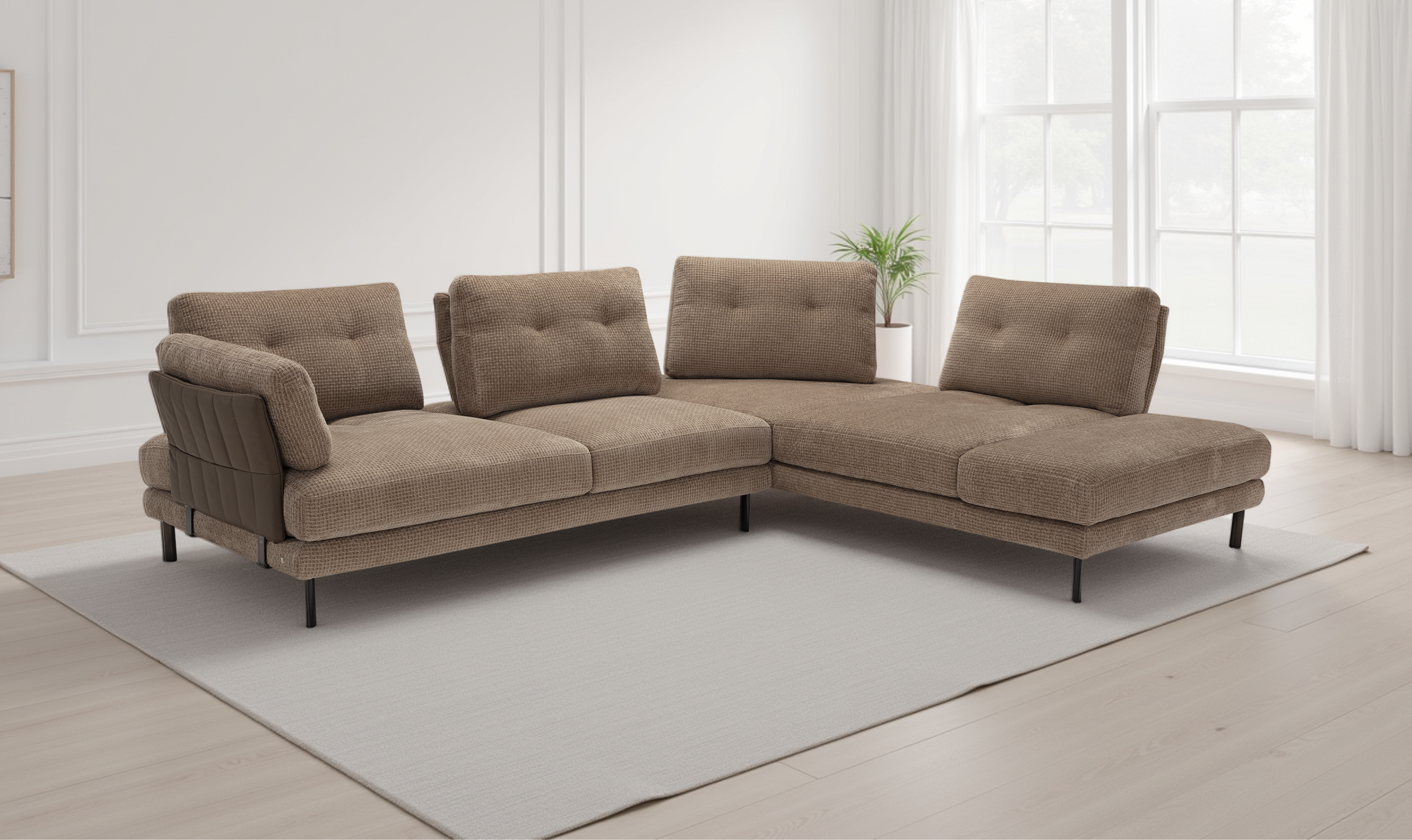 Klaussner Pavone L-Shaped Sectional Sofa With Chaise
