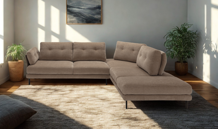 Pavone Sectional Sofa With Chaise – Contemporary L-Shaped Configuration-jennifer furniture