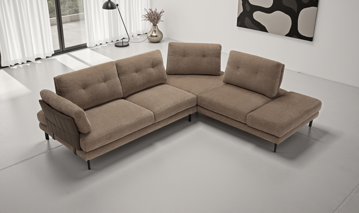 Pavone Sectional Sofa With Chaise – Contemporary L-Shaped Configuration