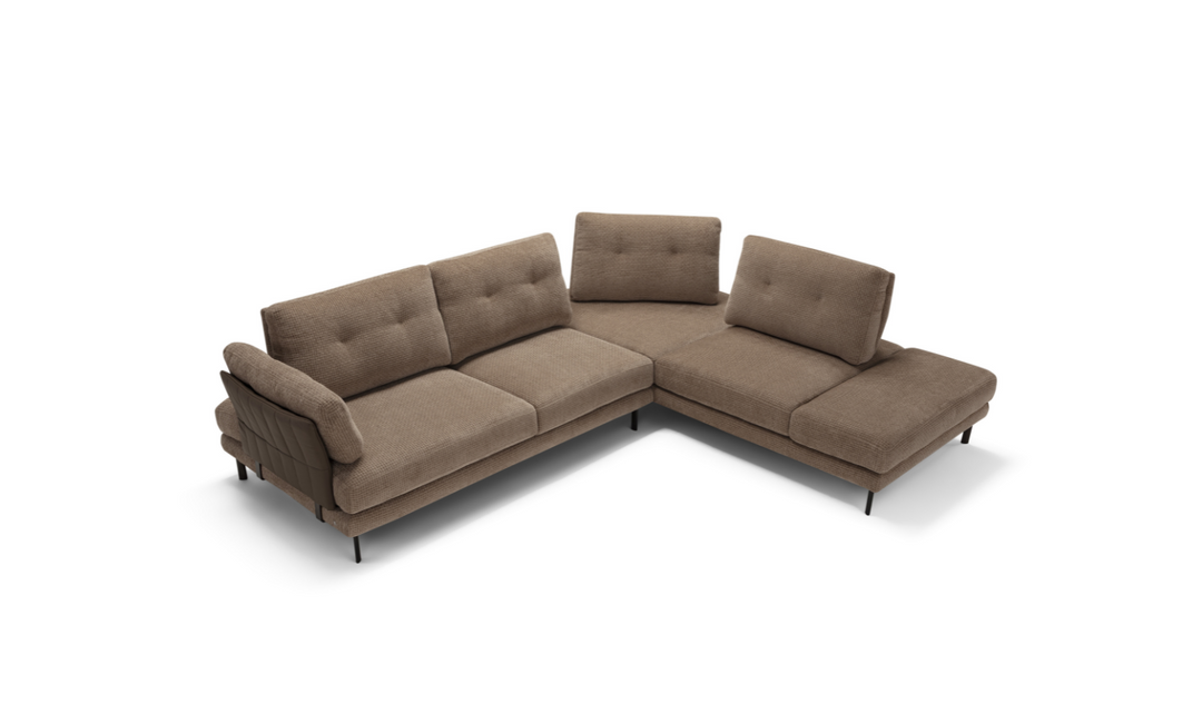 Pavone Sectional Sofa With Chaise – Contemporary L-Shaped Configuration-jennifer furniture