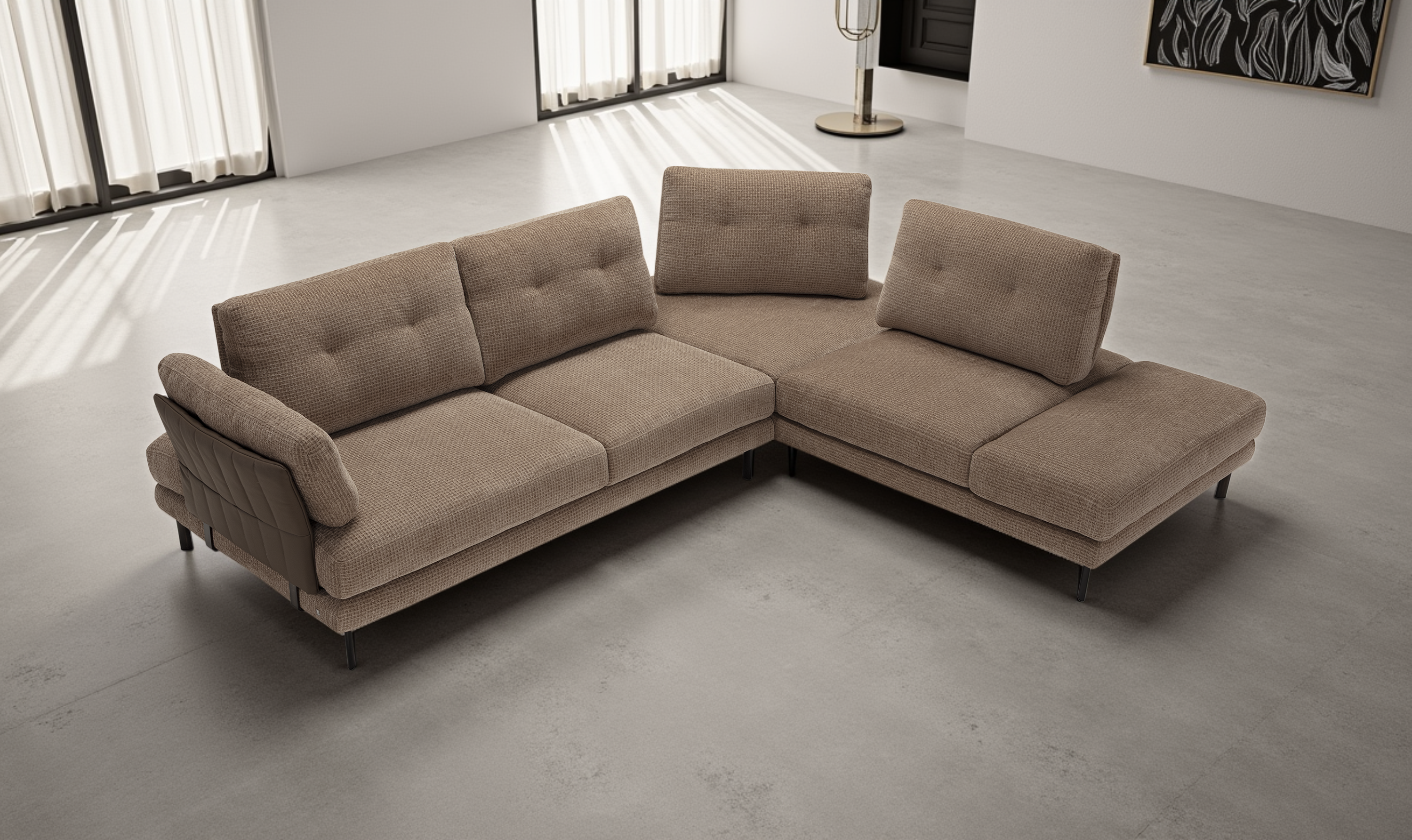 Klaussner Pavone L-Shaped Sectional Sofa With Chaise