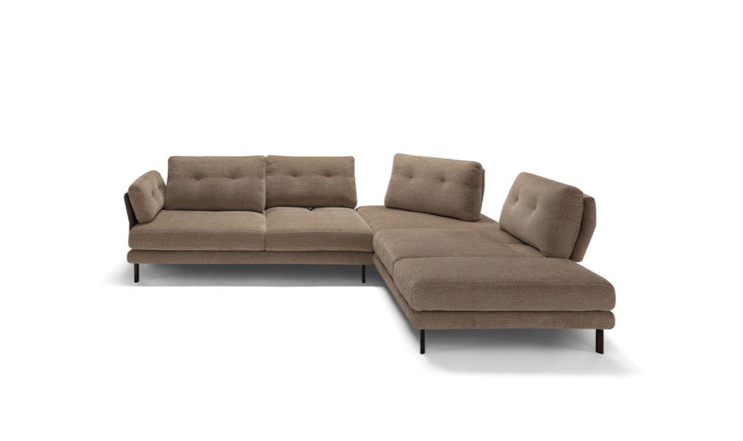 Pavone Sectional Sofa With Chaise – Contemporary L-Shaped Configuration-jennifer furniture