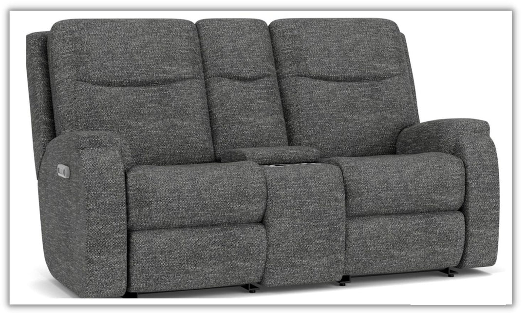 Penn Power Reclining Loveseat with Power Headrests & Footrests