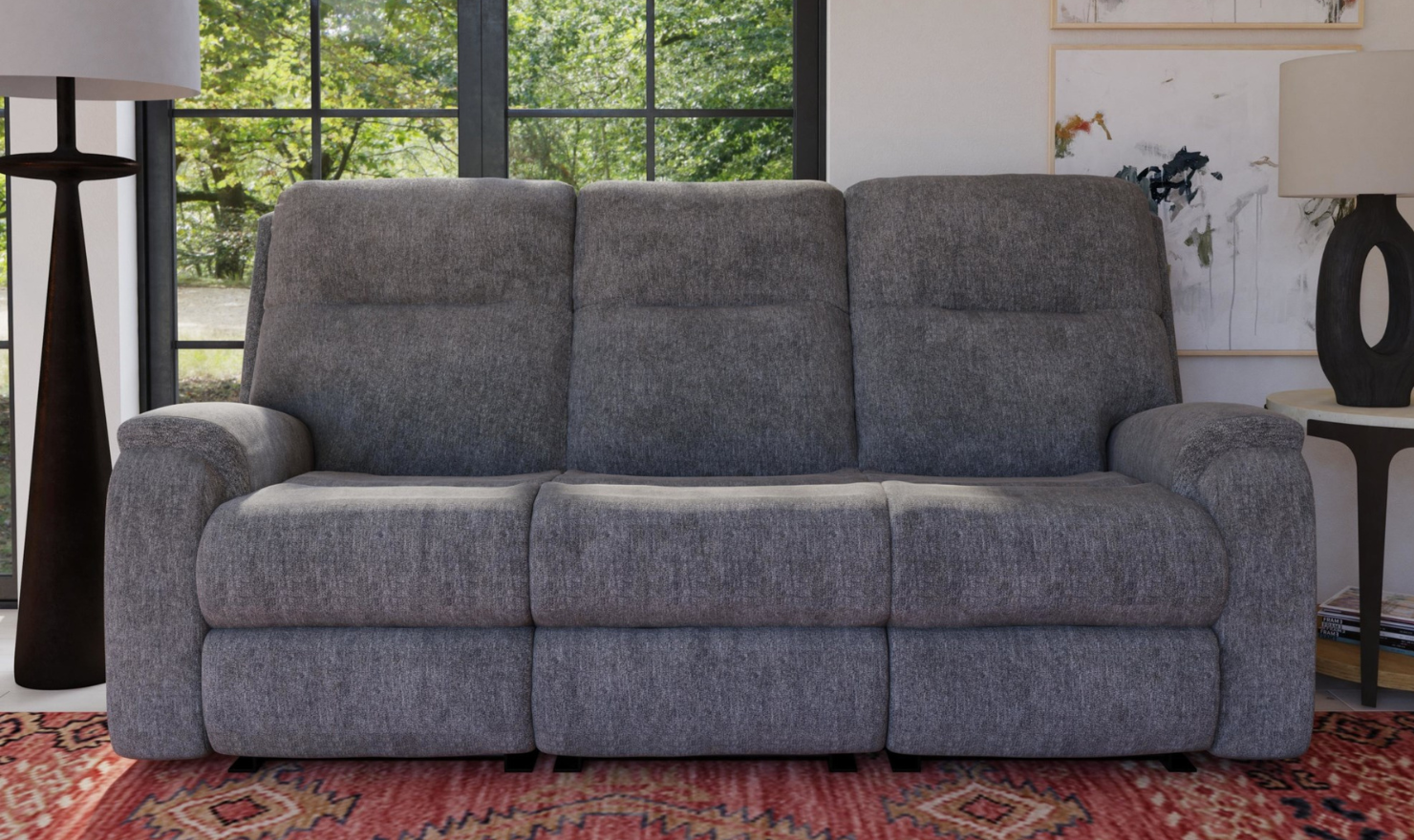 Flexsteel Penn Power Reclining Living Room Set in Fabric