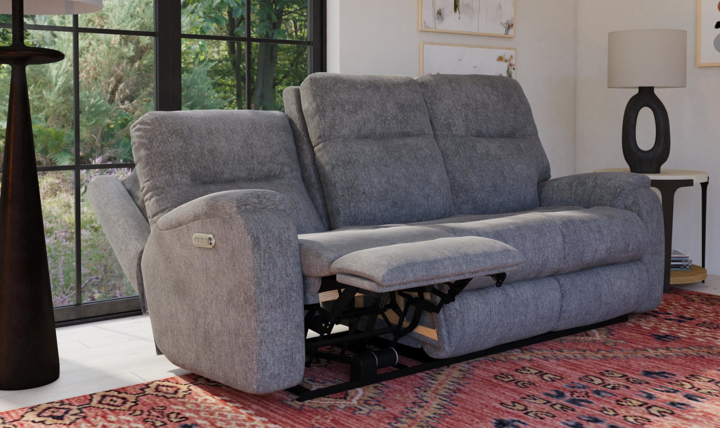 Flexsteel Penn Power Reclining Living Room Set in Fabric